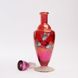 Wedding Gift Vintage Czech Bohemian Crystal Liqueur Set