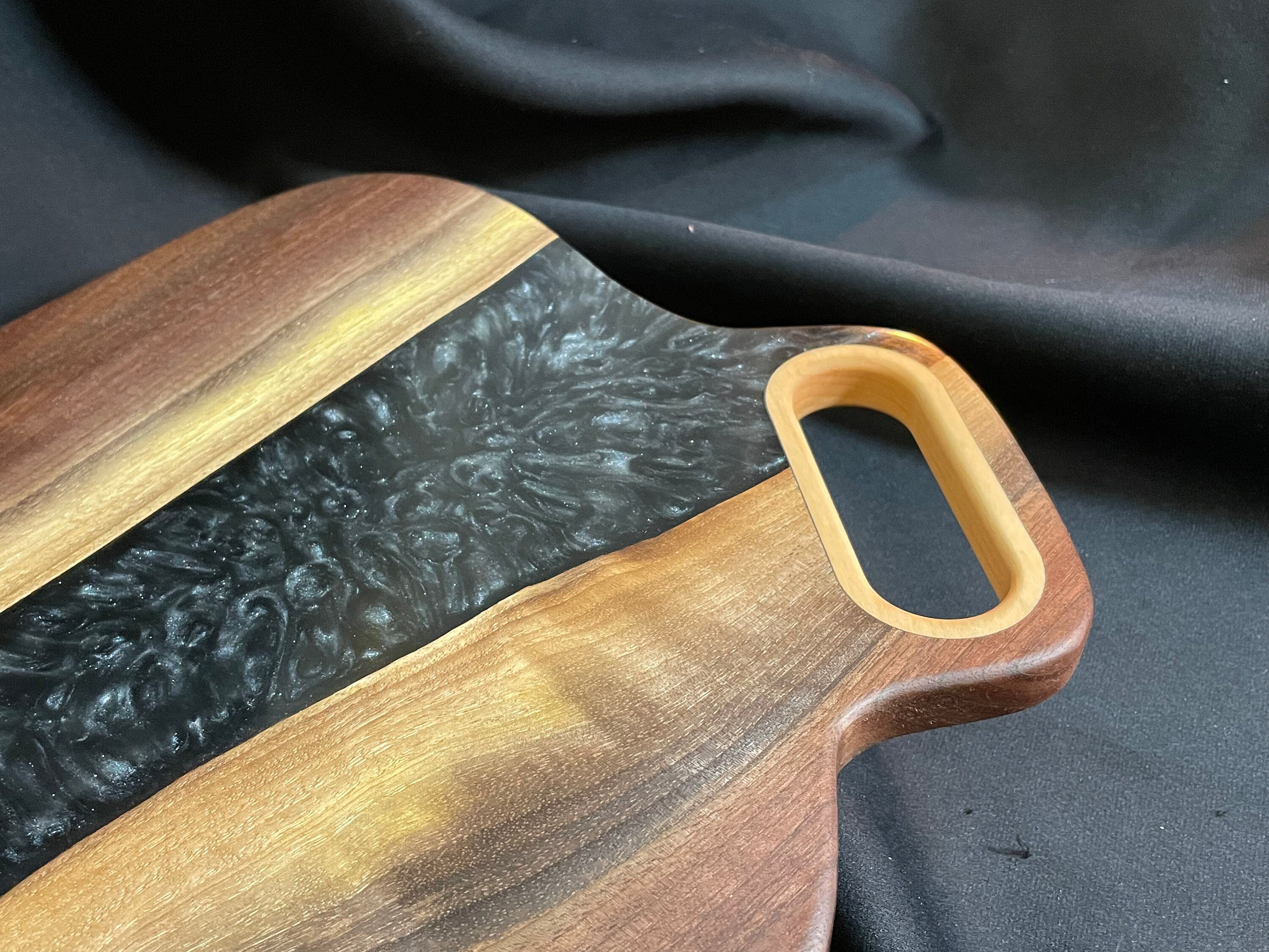 Black Resin River Charcuterie Board, 100% Locally Sourced Materials, Handmade MUST HAVE ITEM - Etsy