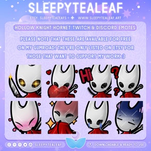 Hollow Knight Hornet Twitch & Discord Emotes