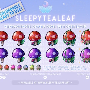 Mushroom Sub & Cheer Badges