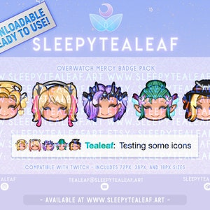 Overwatch Mercy Skin Badges