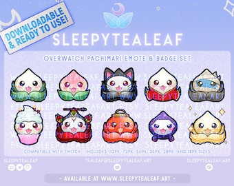 Overwatch Pachimari Twitch Emotes & Badges