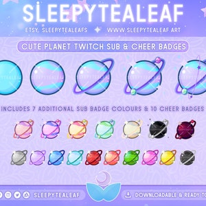 Cute Planet Twitch Sub & Cheer Badges
