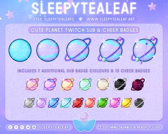 Cute Planet Twitch Sub & Cheer Badges