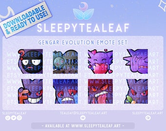 Gastly, Haunter & Gengar Twitch Emote