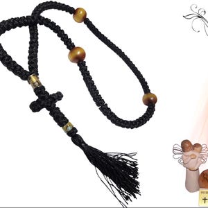 100 Knots Orthodox chotki necklace with decorated beads.