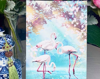 Flamingo Giclée Print, Limited Edition Beautiful Bird Art/ Wall Art/ Mother's Day Gift