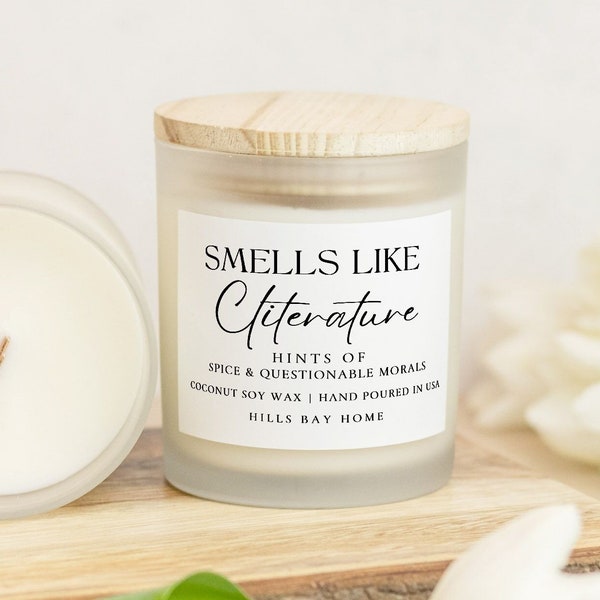 Smells Like Cliterature Candle, Spicy Book Lover Gift, Smut Gift, Spicy Book Club, Romance Book Gift, Bookish