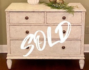 SOLD - Sample Finish Only -  Gustavian style Dresser, Buffet, Entry piece, FREE SHIPPING!