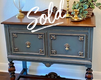 SAMPLE Only - For finish purposes. Jacobean Small Buffet | Vintage Farmhouse | Server | Drinks Cabinet | Sideboard | Entry Table