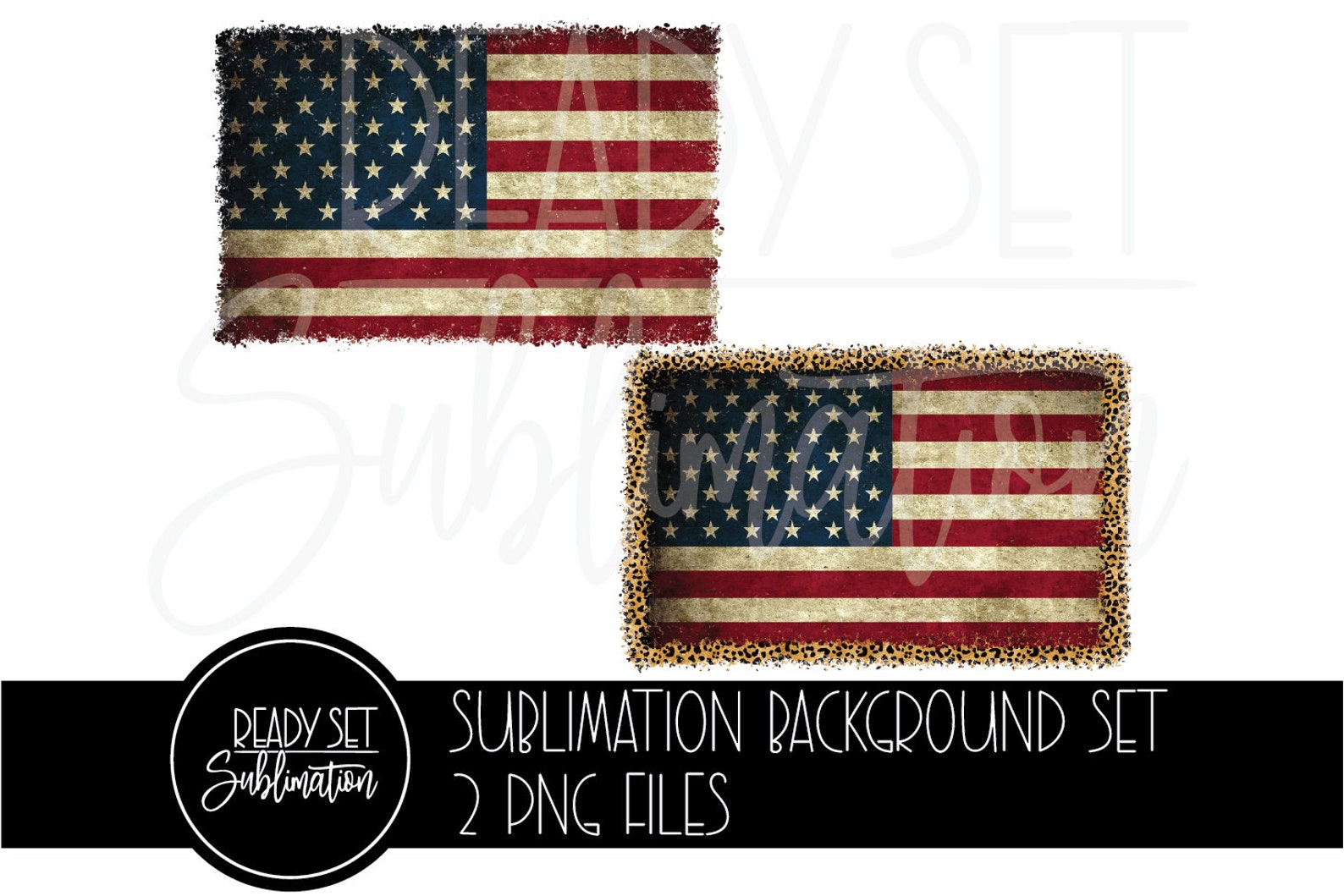 American Flag Sublimation Background Set Cheetah Background - Etsy