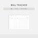 A6 Inserts: Printable Bill Tracker Horizontal Minimal Bill - Etsy