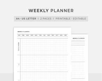 Printable Weekly Calendar - Etsy