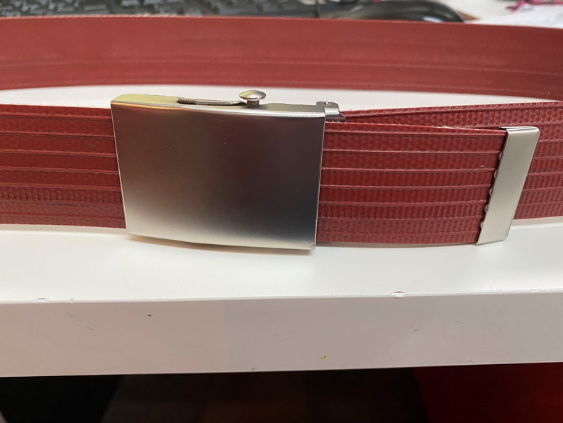 Handmade Upcycled Fire Hose Belt With Slider Buckle Etsy