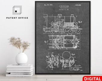 Train Schematic Etsy
