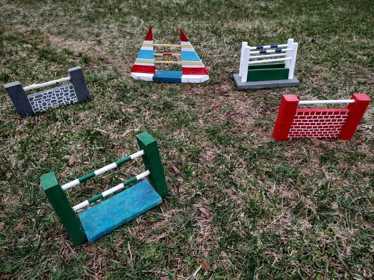 Model Horse Jumps, Hobby Horse Jumps, Recycled Wood Etsy
