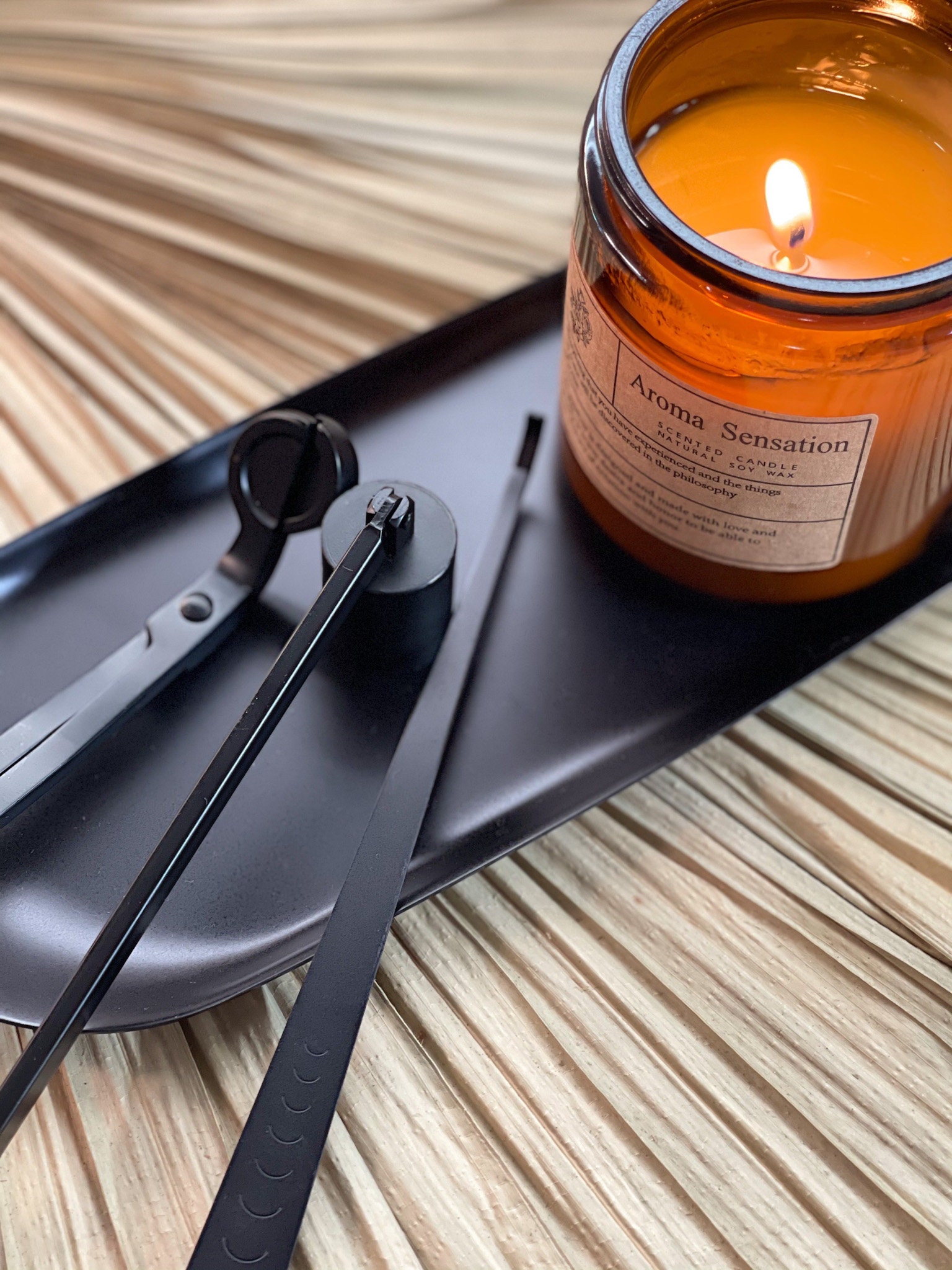 Candle Accessory Set Candle Tool Set with Plate Candle Etsy