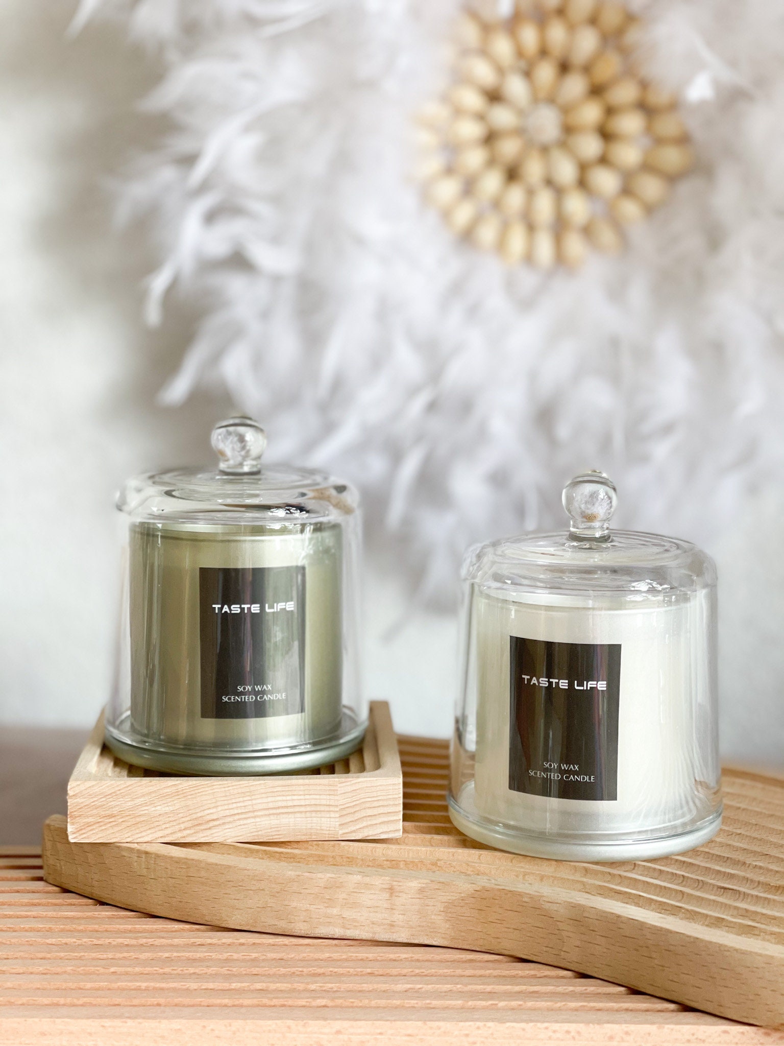 Glass Dome Scented Candles Red Candle Soy Wax Scented Etsy