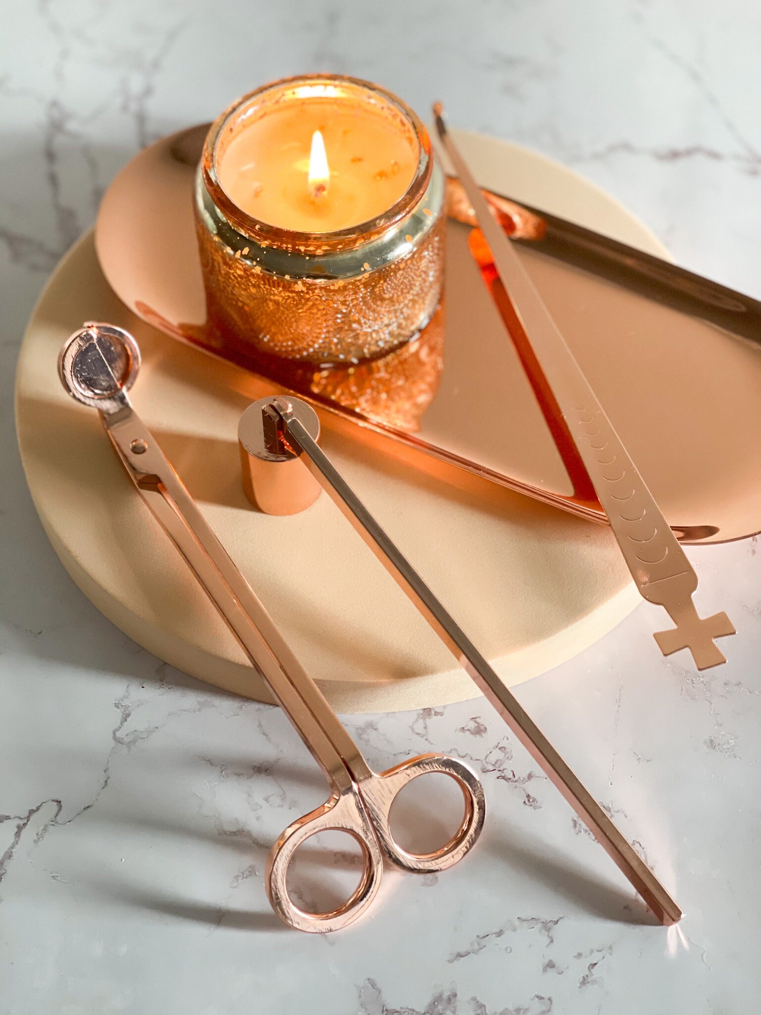 Candle Accessory Set Candle Tool Set with Plate Candle Etsy