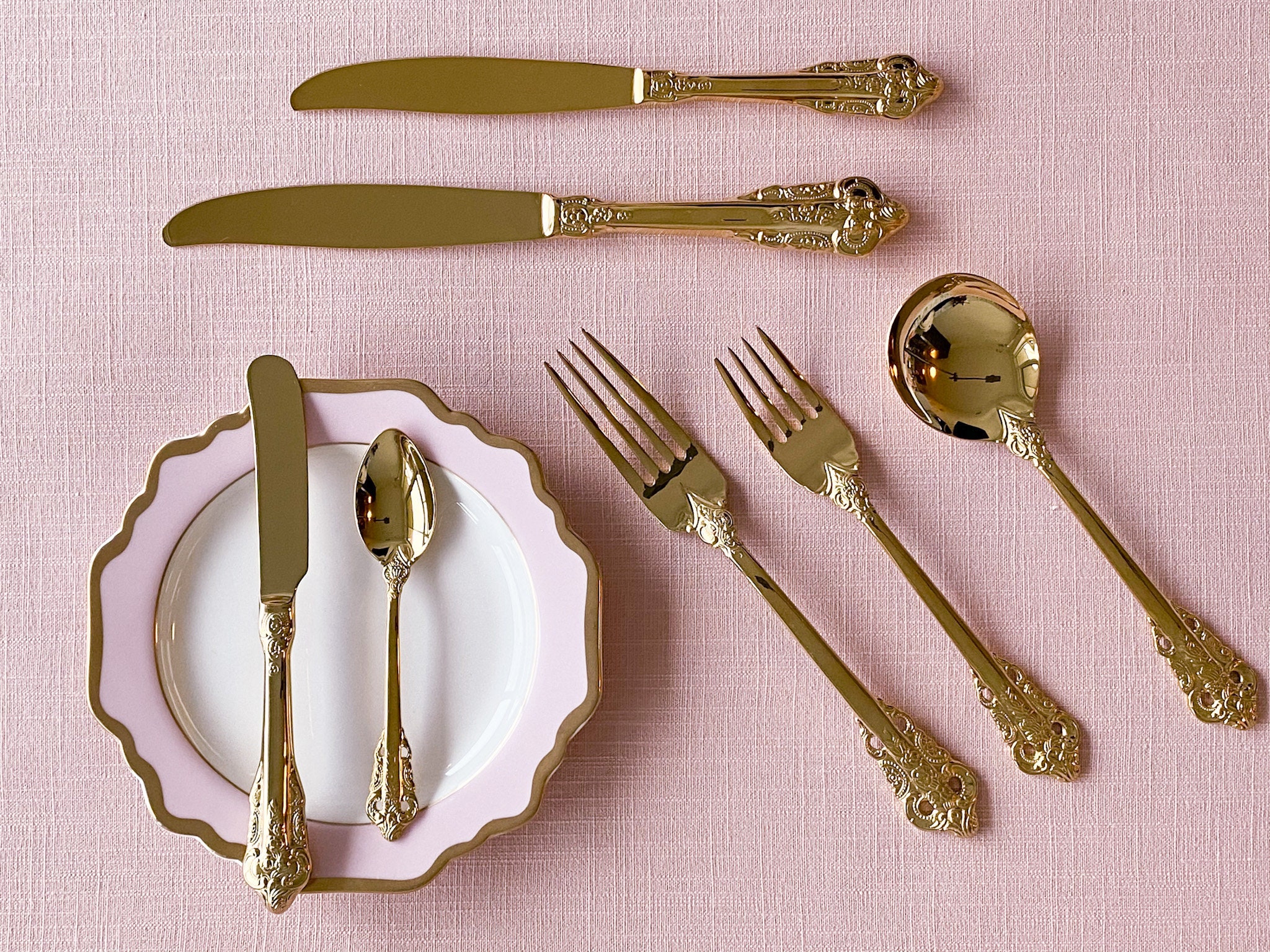Vintage gold best sale cutlery