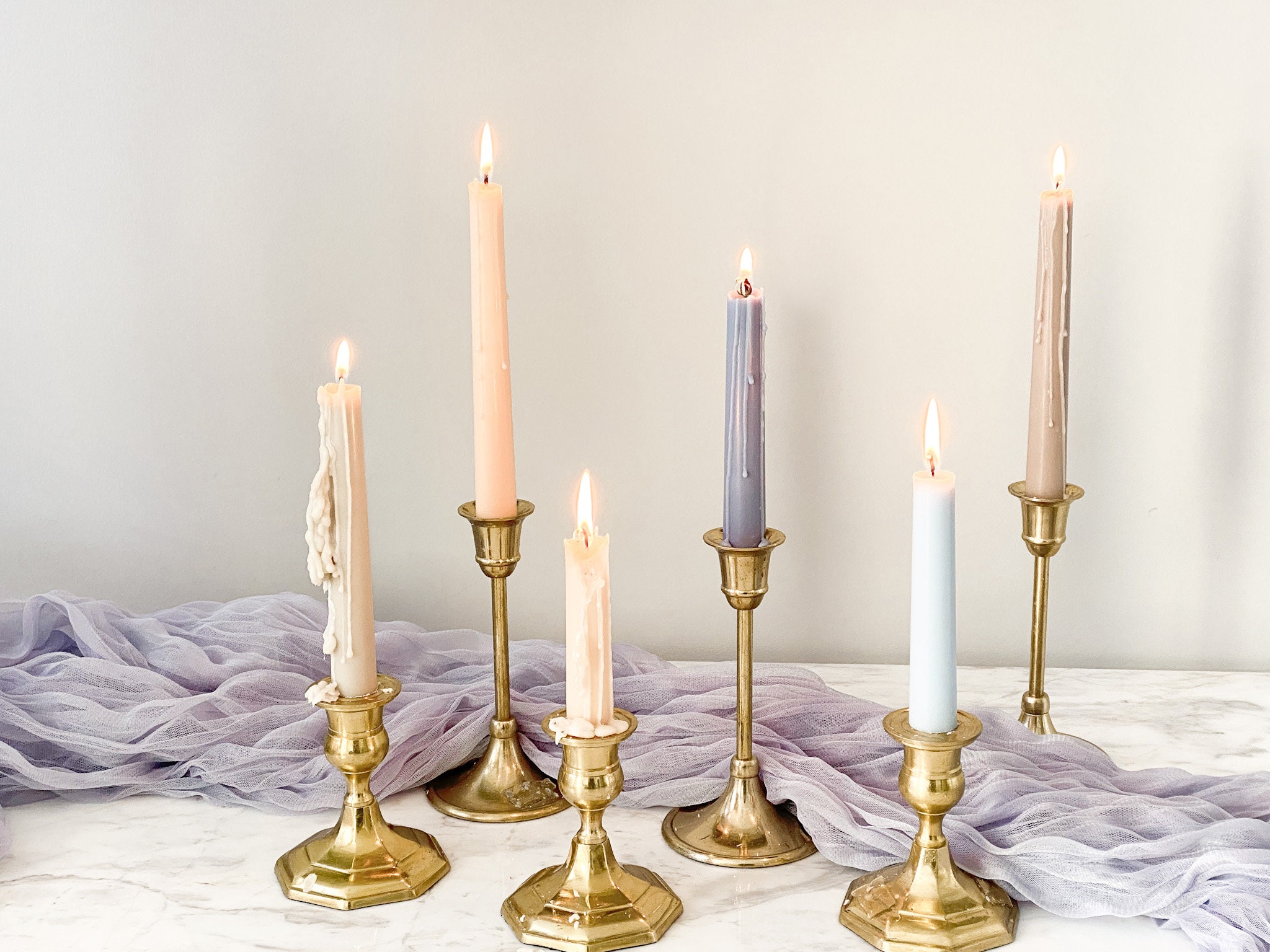 Brown Mix Taper Candles Pastel Candle Candle Sticks Scented Etsy Canada
