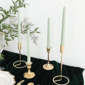 Green Taper Candle, Mint Taper Candles, Pastel Candle, Candle Sticks, Scented Taper Candles, Taper Candles, Valentine's day candle image 4