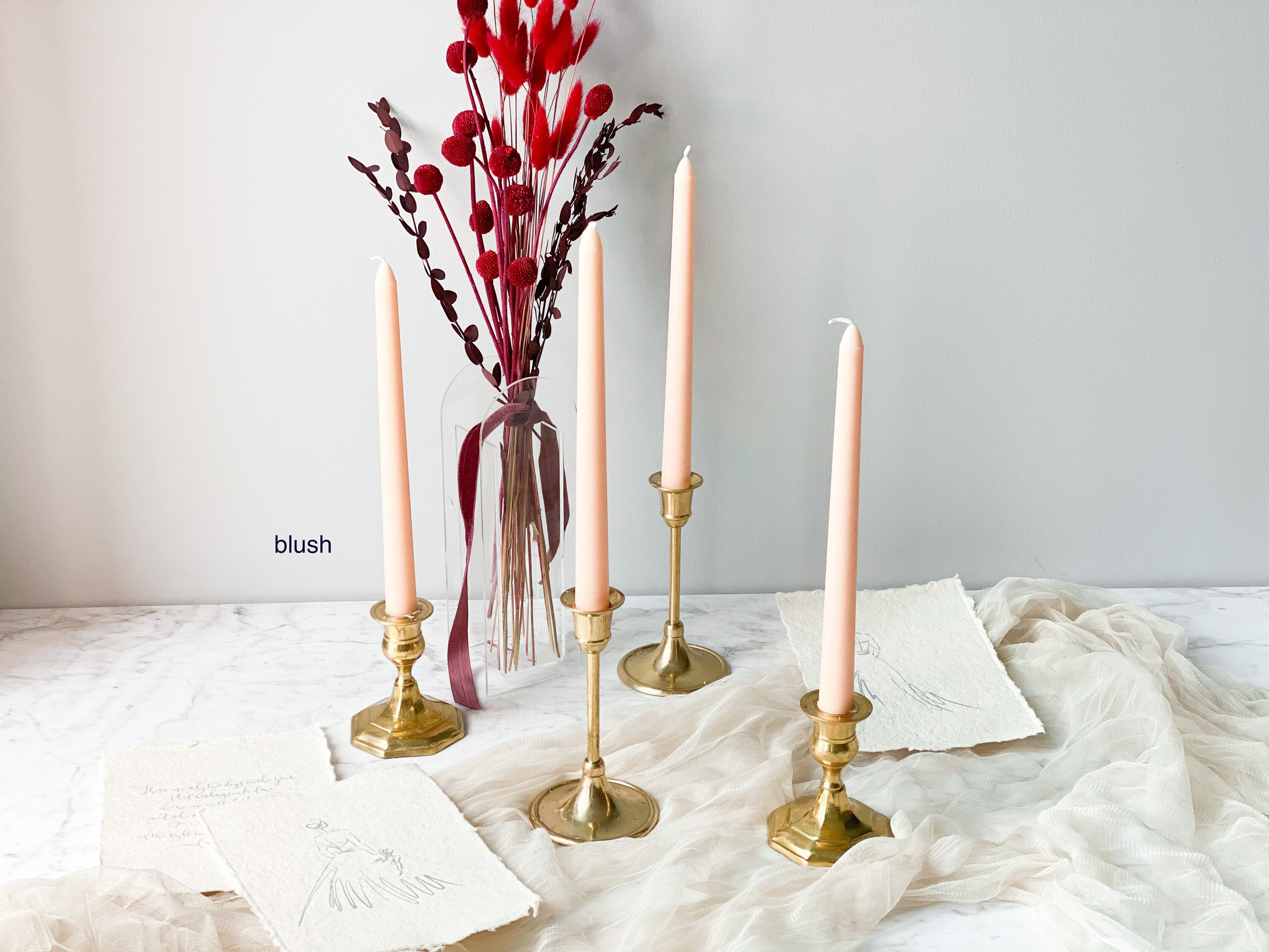 Coloured Taper Candles Scented Candles Taper Candles Etsy