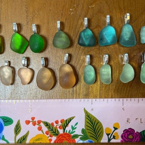 Petite Spanish Sea Glass Pendants