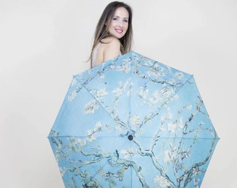 Almond Blossom Van Gogh Umbrella. Van Gogh art umbrella. Art print umbrella