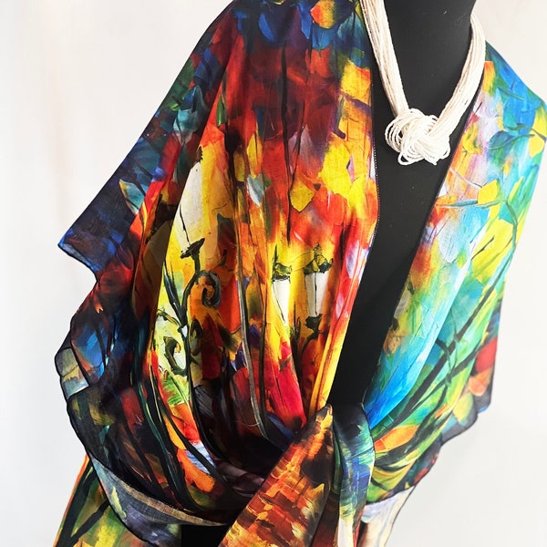 Summer kimono Colorful Wrap Kimono Half Sleeve Kimono Blouse Lightweight summer wrap Beach coverup Resort wear beach wear cruise wear