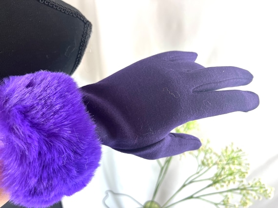 Fur cuff gloves top