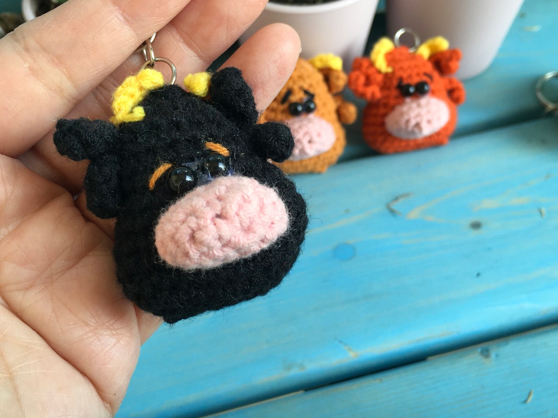Cute Little Monster Crochet 2 Inch Keychain. Monster Crochet Etsy UK