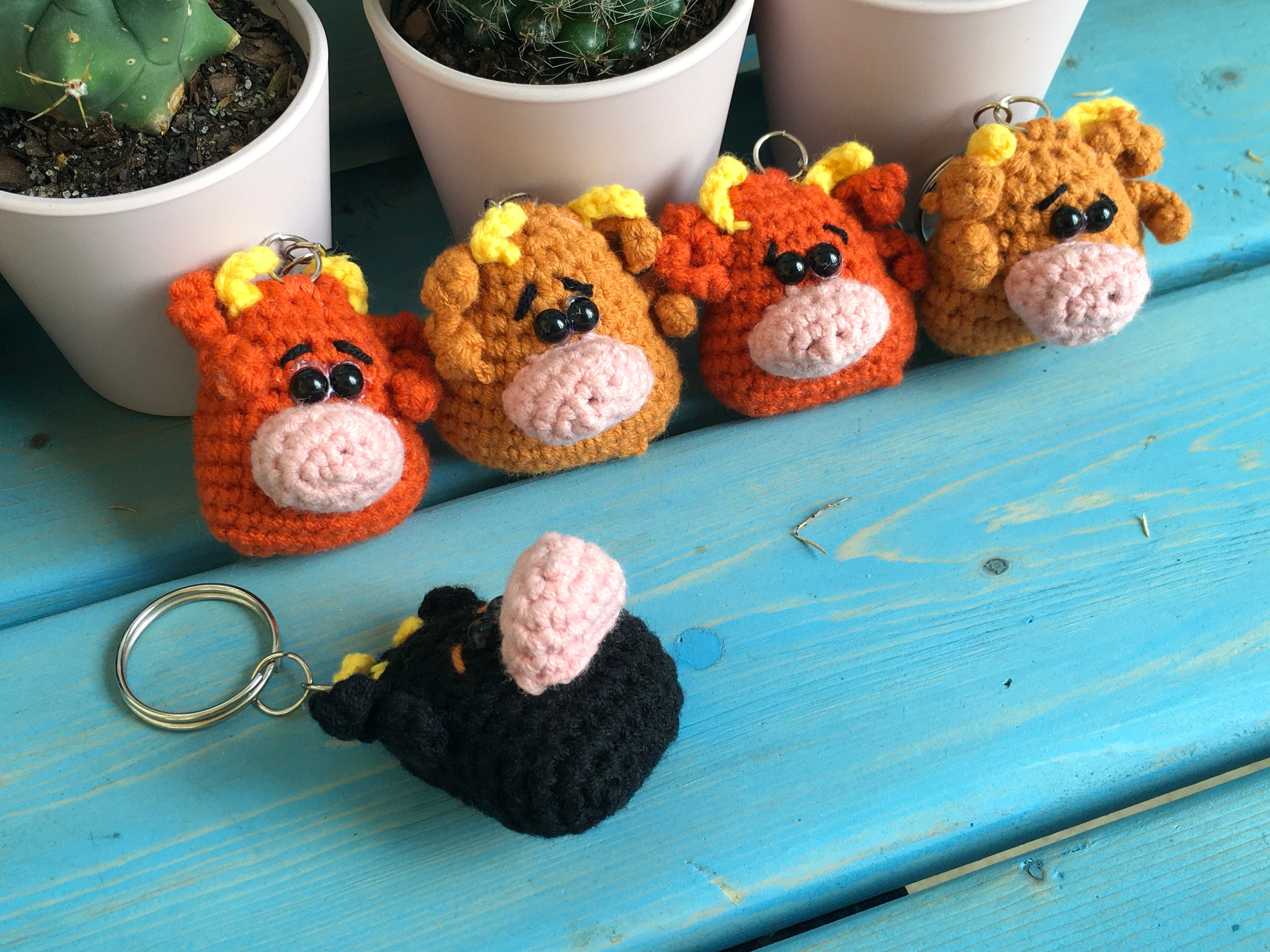 Cute Little Monster Crochet 2 Inch Keychain. Monster Crochet Etsy UK