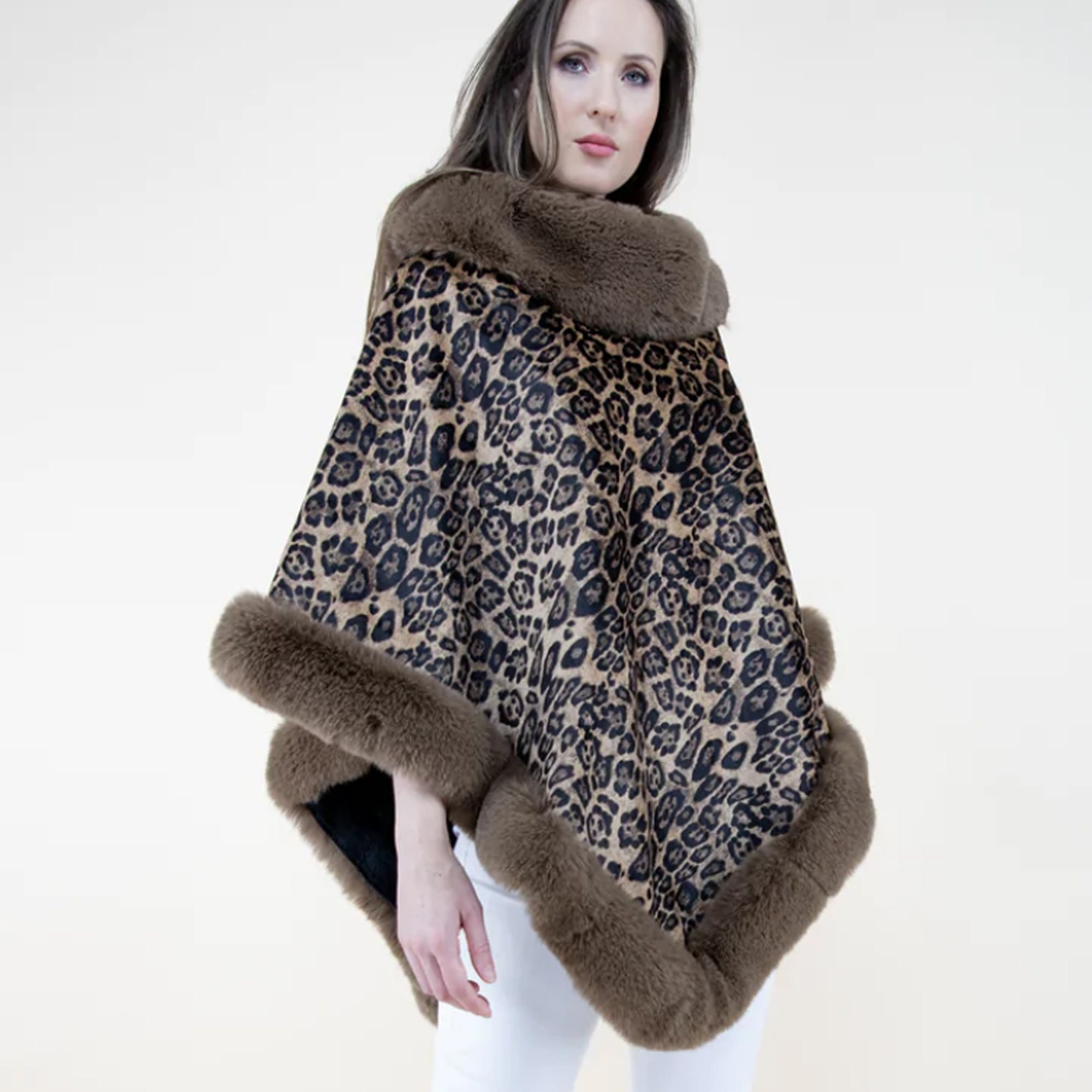Leopard Print Poncho - Etsy