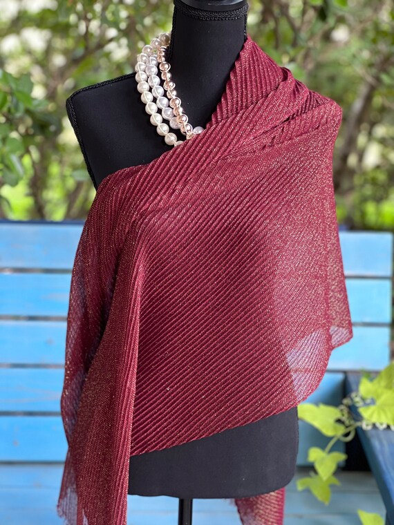 Burgundy clearance evening wrap