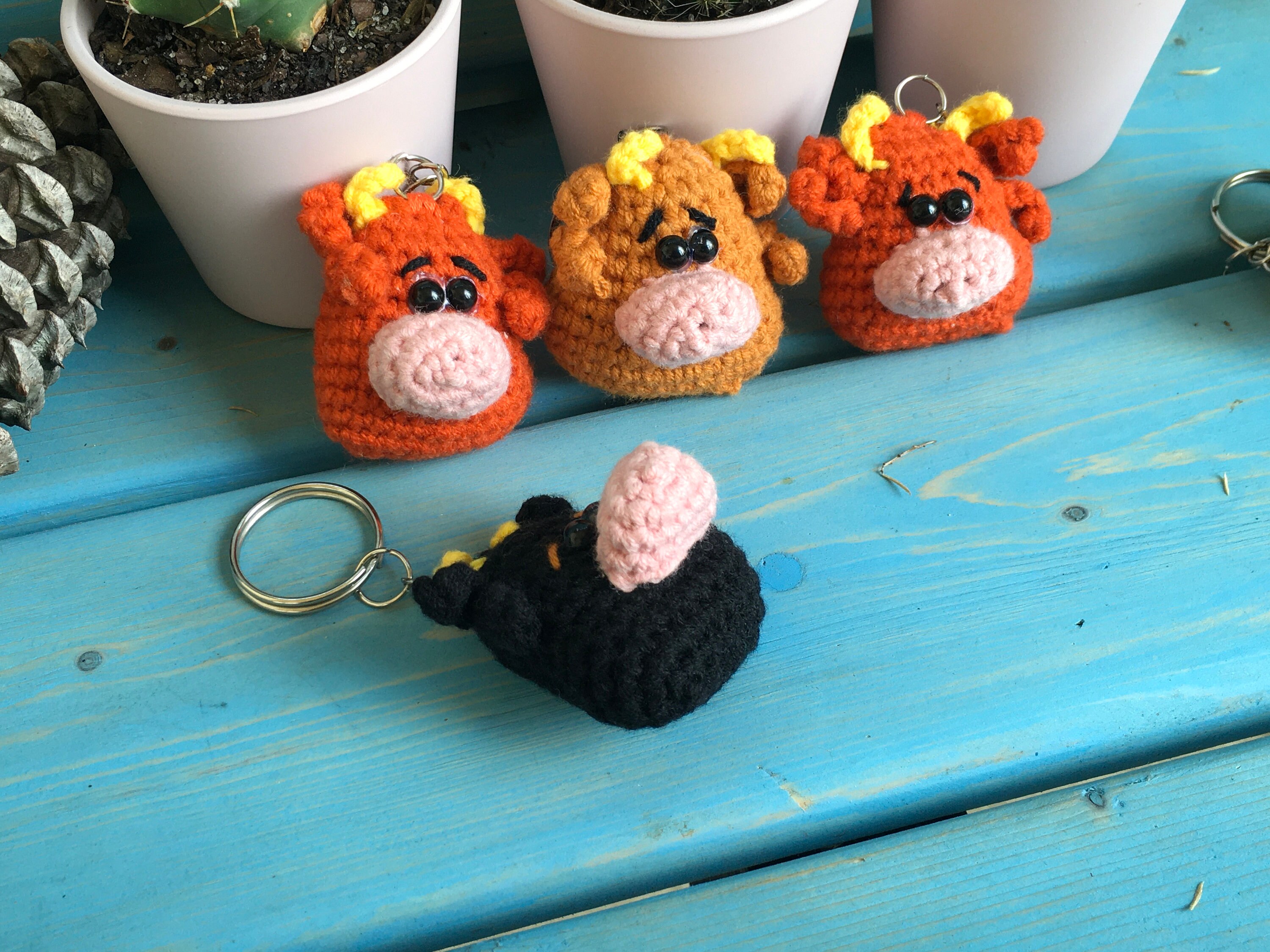 Cute Little Monster Crochet 2 Inch Keychain. Monster Crochet Etsy UK