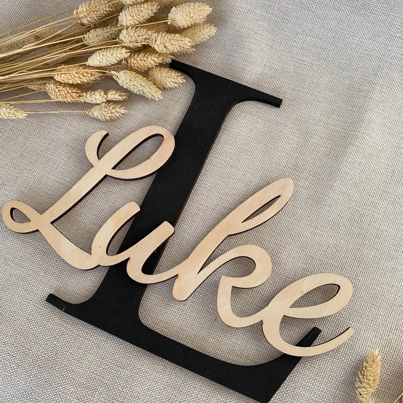 Personalized Nameplate Door Sign Custom Wall Decor Wooden Etsy