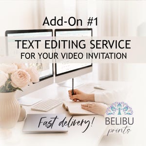 Add-On 1 | Edit the text for you - Customize your Text - Personalized Digital Invitation Template File - Custom extra service for your party