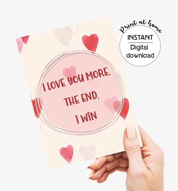 Printable Valentines Day Card for Boyfriend for Fiance Funny | Etsy