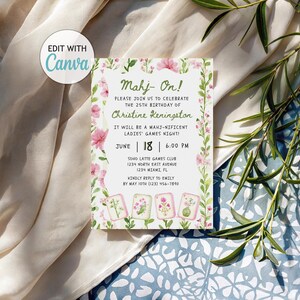 Elegant Floral Desk Setup Pink Rose Bouquet Editable Stationery Template Design