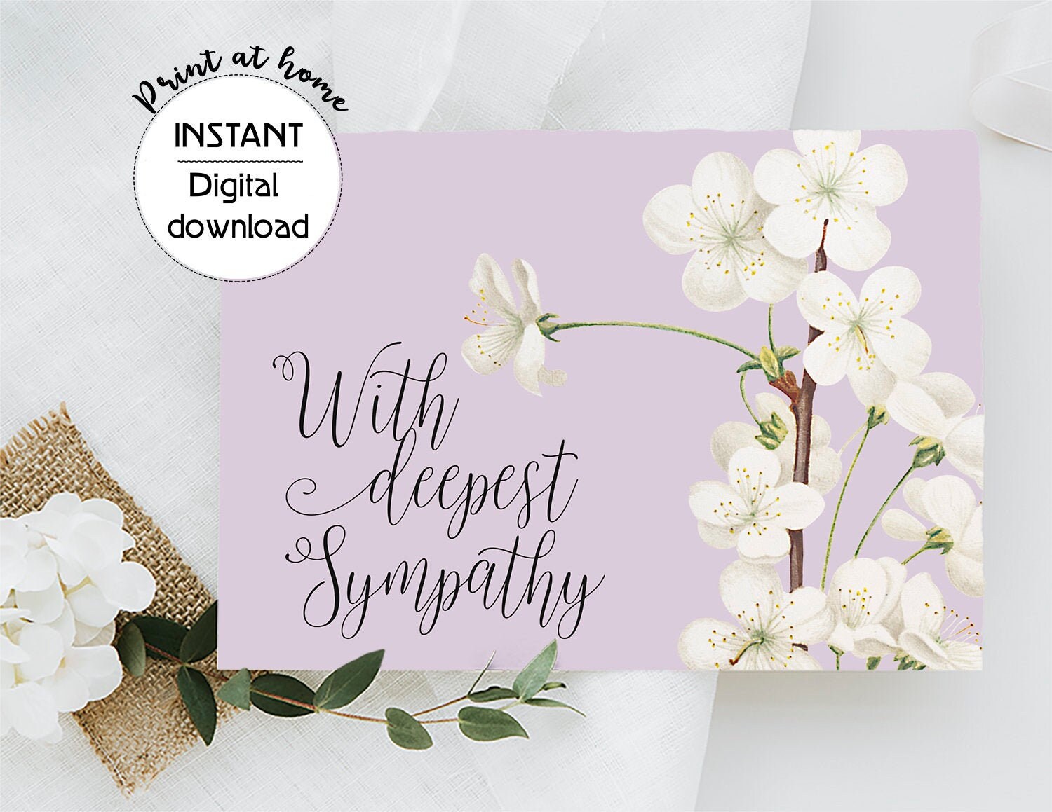 Printable Condolence Gift Card Digital Sympathy Cards Etsy My XXX Hot