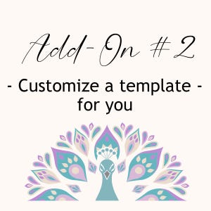 Add-On 2 | Customize a Digital Template - Edit background, size, color, Add or replace image, add music, Personalized digital template file