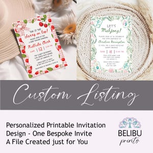 Custom Invitation Design Service - Bespoke Printable Invite Personalized From Scratch - Graduation, Wedding, Birthday, Bachelorette, Shower