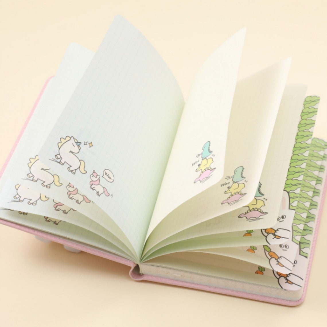 Kawaii Diary binder Cute Squishy Animal binder Kawaii PU | Etsy