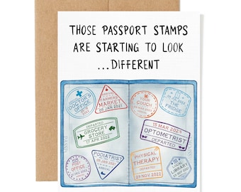 Travel Passport Birthday Card | Funny Old Age Card | Rude Sarcastic Card for Her or Him | Senior, Retirement, 30th