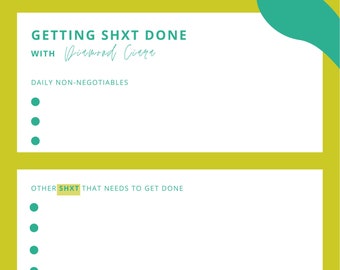 Cómo hacer las cosas: plantilla de planificación diaria