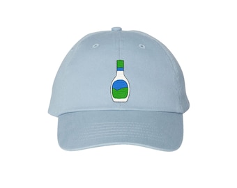 Ranch Bottle - Embroidered Dad Hat, Baby Blue Hat, I love Ranch