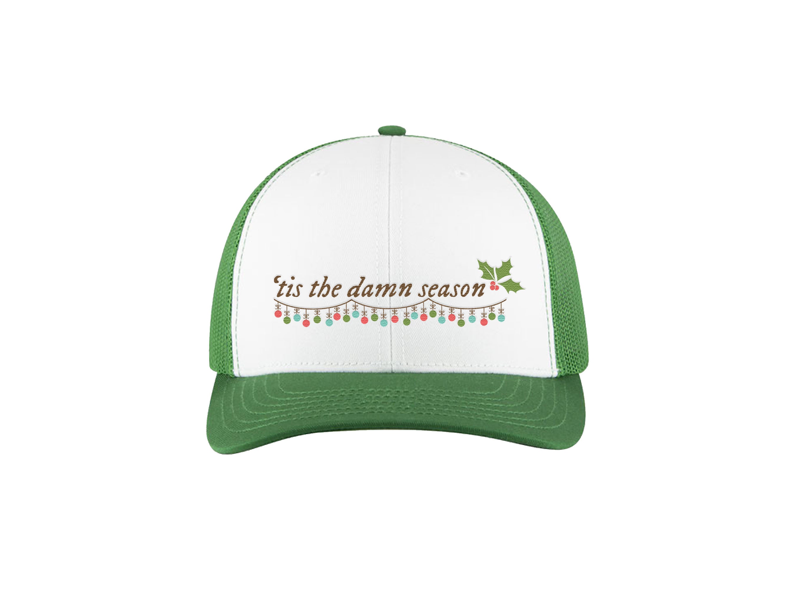 Tis the Damn Season - Embroidered Trucker Hat, Christmas  display picture 3
