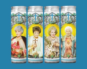 Golden Girls Prayer Candle Set of 4 - Rose, Blanche, Dorothy and Sophia