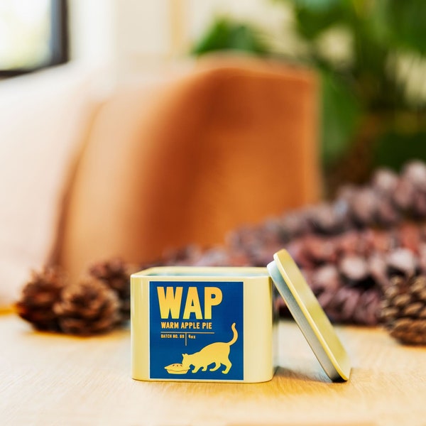 WAP Autumn Soy Candle - Warm Apple Pie in Yellow Tin